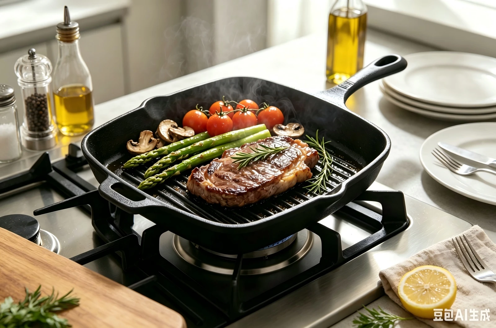 Cast Iron Square Grill Pan