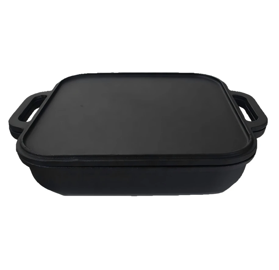 Cast Iron Square Combo Cooker 25.5cm
