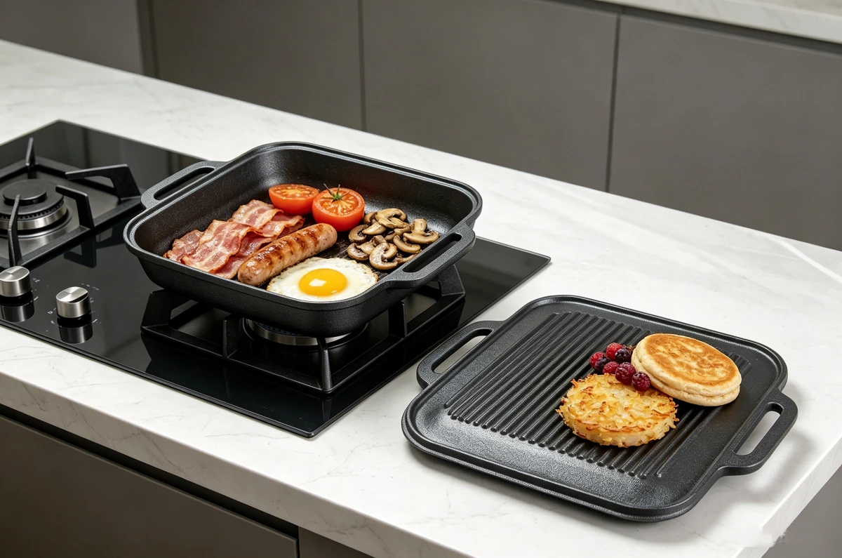 Cast Iron Square Combo Cooker 25.5cm