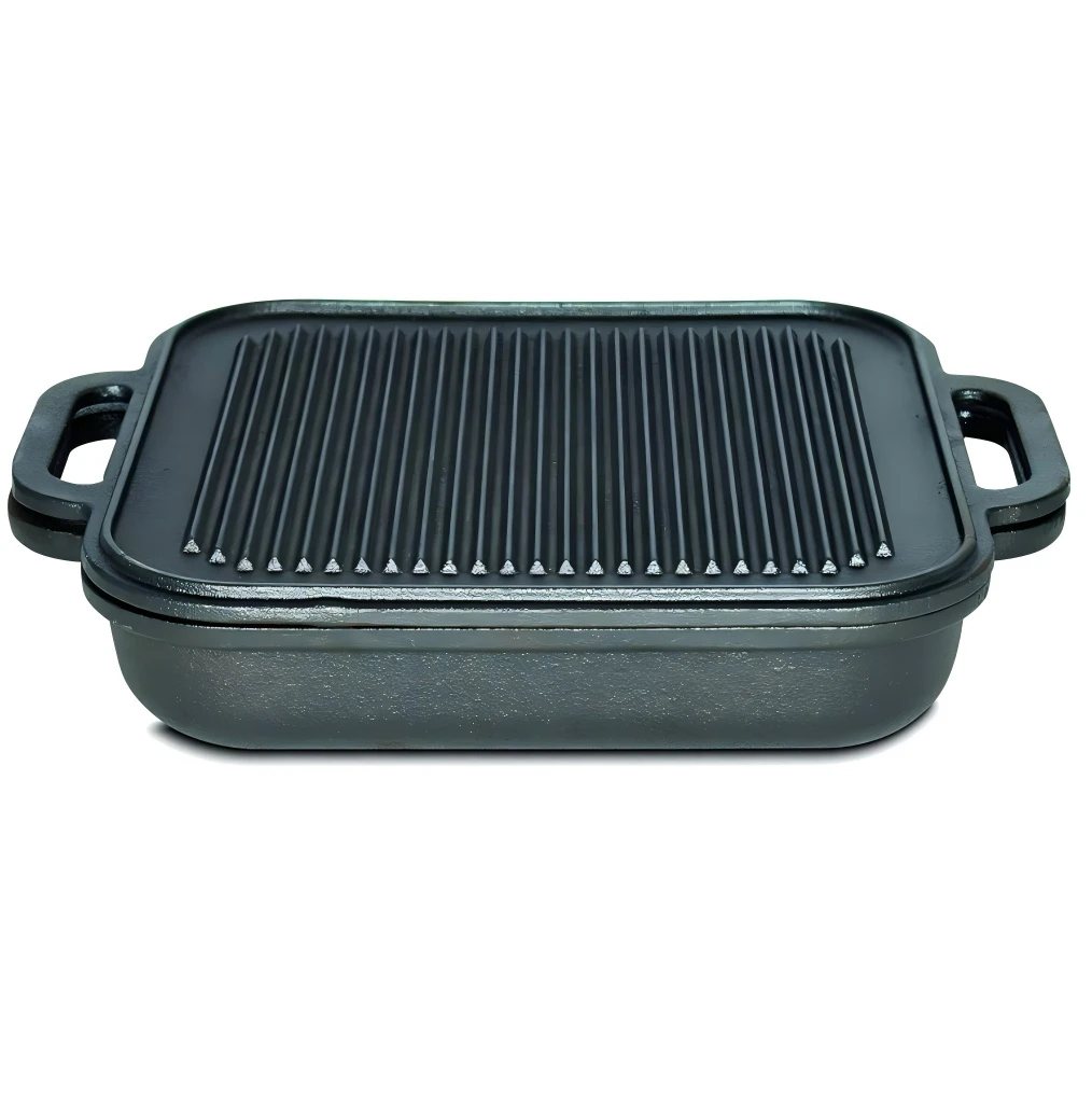 Cast Iron Square Combo Cooker 25.5cm