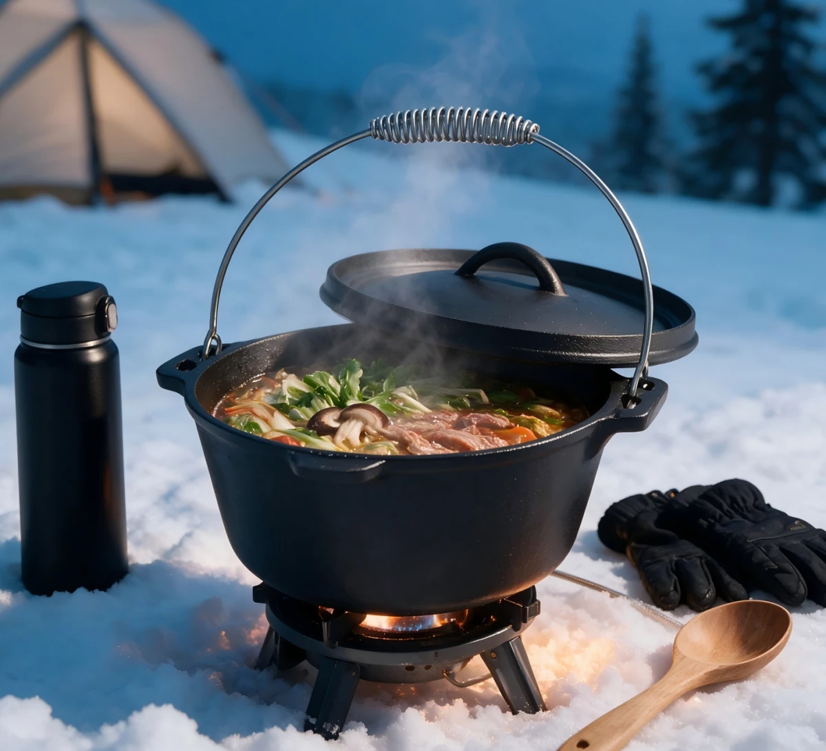 Cast iron camping dutch oven reversible lid with 3 legs,preseasoned