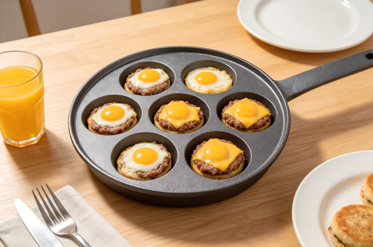 Preseasoned Cast Iron 6 holes Takoyaki Pan, Octopus Ball & Mini Pancake Maker